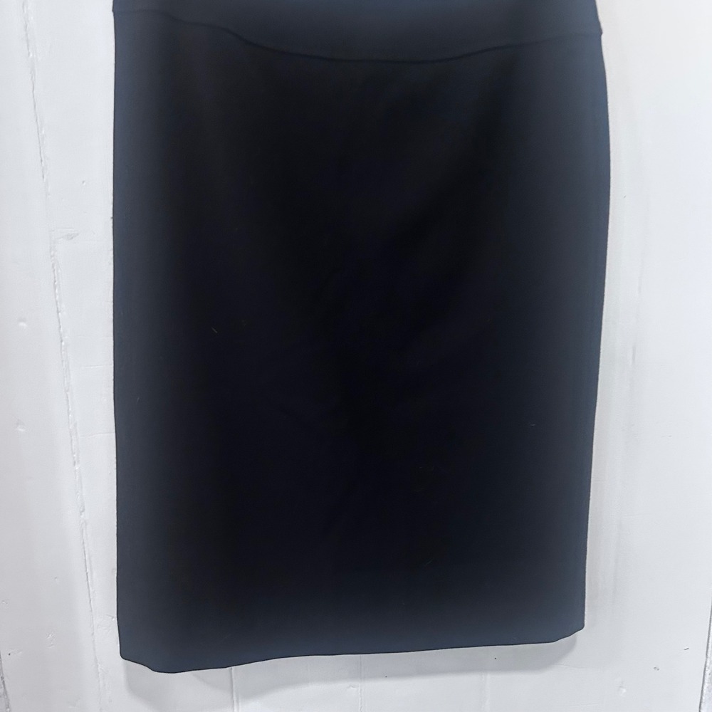 Tahari Arthur S Levine Black Pencil Skirt Career Wear Back Vent Lined